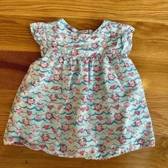 JoJo Maman Bebe Girls' Wave Print Blouse 18-24 months - Picture 3 of 11